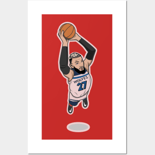 rudy gobert cartoon style Posters and Art